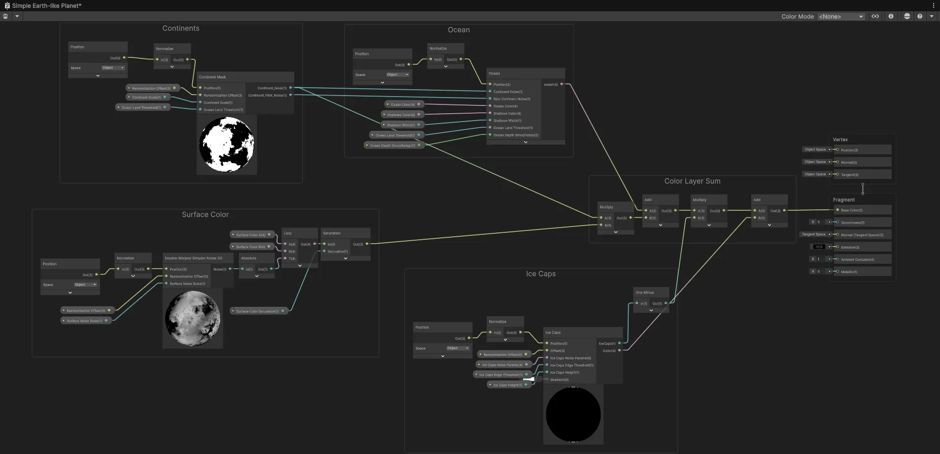 Planet Shader Graph