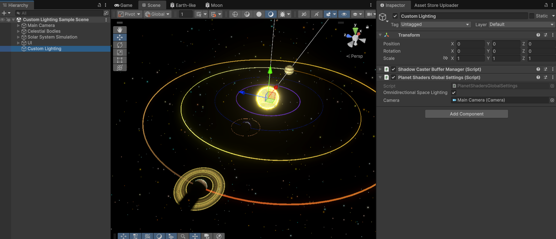 Planet Shaders Global Settings