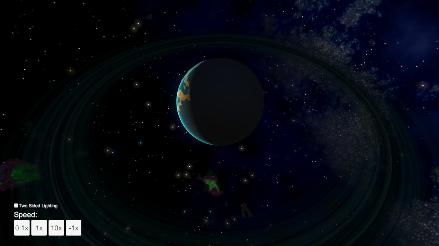 Light Hits Opposite Ring